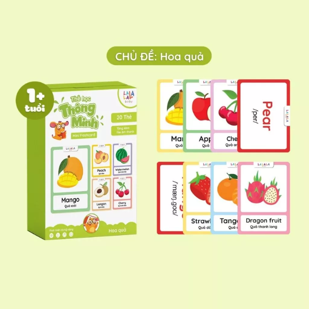 Bộ thẻ học thông minh Flashcard Mini song ngữ Anh-Việt